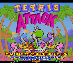 Tetris Attack gameplay screenshot