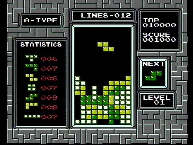 Tetris gameplay screenshot