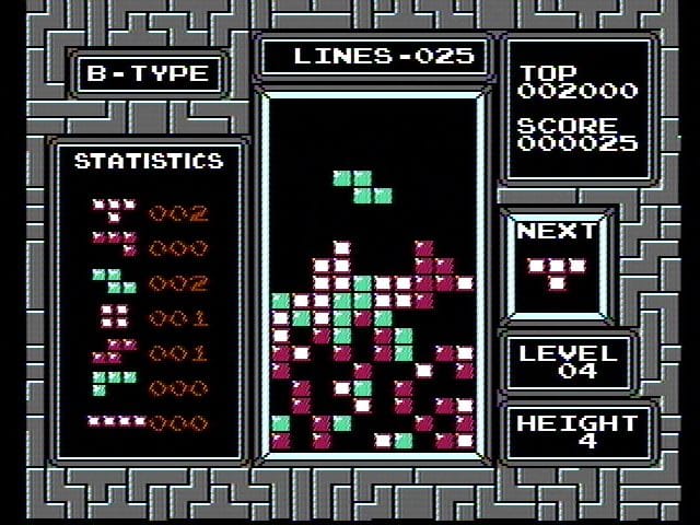 Tetris gameplay screenshot