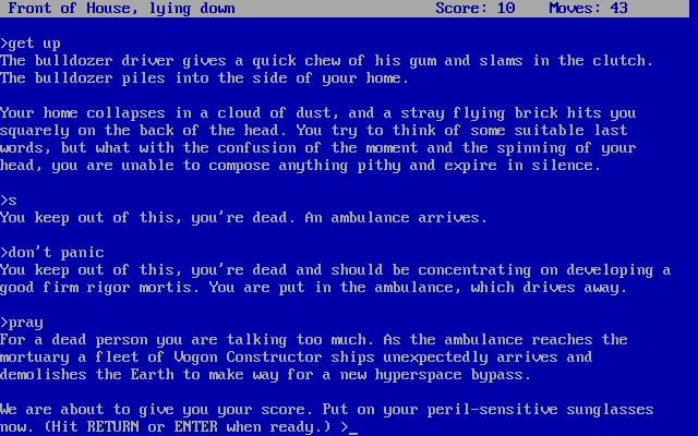 The Hitchhiker's Guide to the Galaxy gameplay screenshot