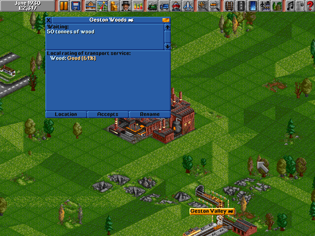 Transport Tycoon gameplay screenshot
