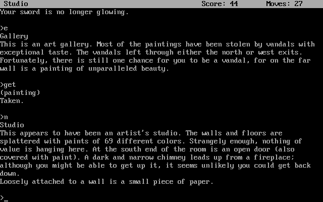 Zork: The Great Underground Empire gameplay screenshot
