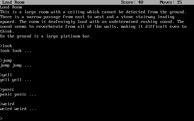 Zork: The Great Underground Empire gameplay screenshot